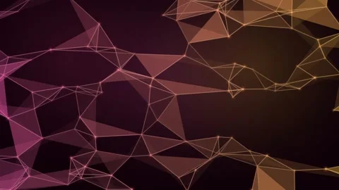 Sunset Glowing Triangle Mesh Seamless Looping Abstract Background Motion Graphic Stock-Footage 345704588