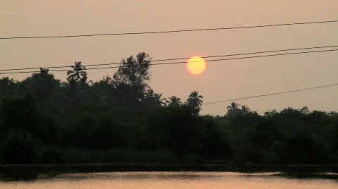 Sunset in Goa Stock Footage 698205