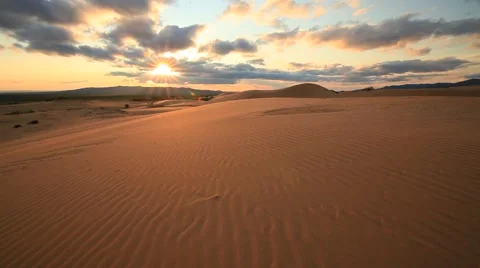 Sunset in the Gobi Desert Stock Footage 66256421