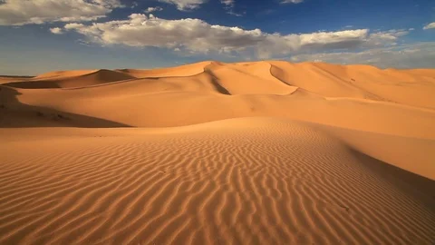 Sunset in the Gobi Desert. Mongolia Stock Footage 78498768