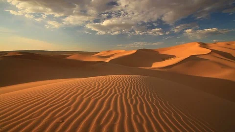 Sunset in the Gobi Desert. Mongolia Stock Footage 78499419