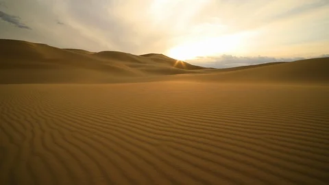 Sunset in the Gobi Desert. Mongolia Stock Footage 113131274