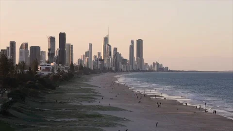 Sunset at Gold Coast Stock Footage 239798558