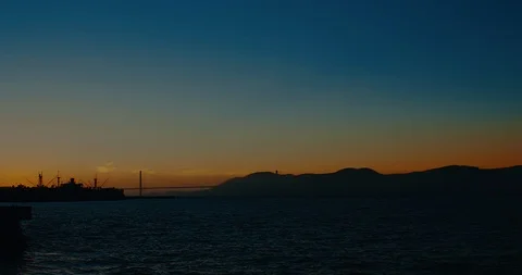 Sunset at Golden Gate Bridge Stock-Footage 97376730