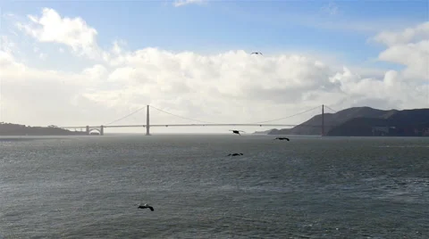Sunset at Golden Gate Bridge, San Francisco Stock Footage 64200510