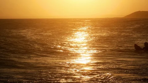 Sunset in the golden rays of the sun Stock Footage 112016848