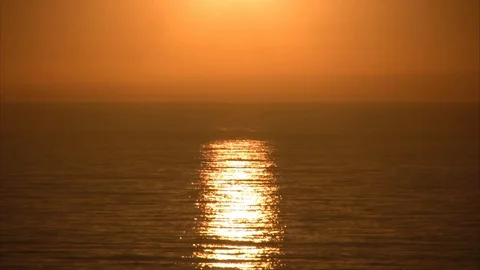Sunset Gorgeous Pacific Ocean Stock Footage 129564418