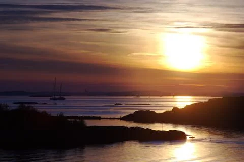 Sunset at goteborg Stock Photos