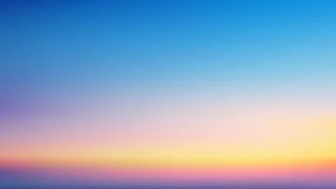 Sunset Gradient Sky Background with Soft Hues of Pink, Orange, Yellow, and .. Stock Illustration