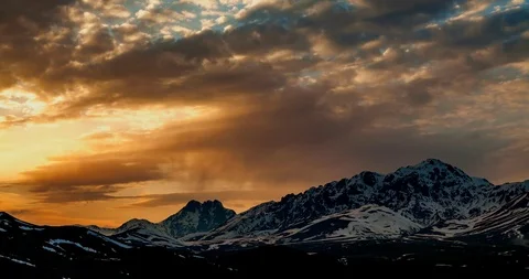 Sunset on the Gran Sasso Stock Footage 88698053