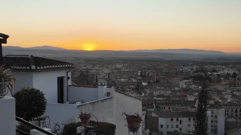 Sunset in Granada Stock Footage 296128469