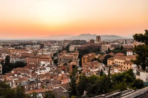 Sunset in Granada Stock Photos