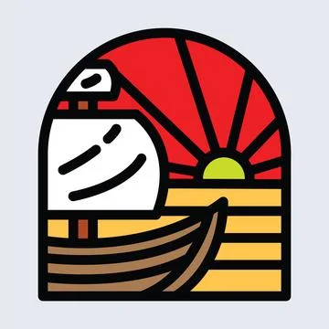 Sunset graphic illustration vector art t-shirt design Stock-Illustration
