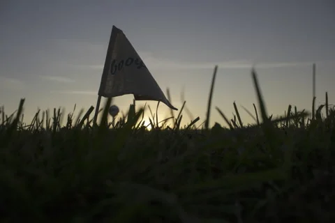 Sunset | Grass | Flag | Timelapse | 4K Vídeos de archivo 221466569