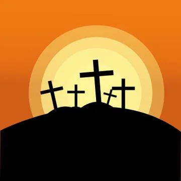 Sunset Graveyard Illustrazione stock