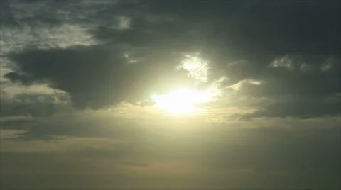 Sunset at gray clouds Stock Footage 65499190