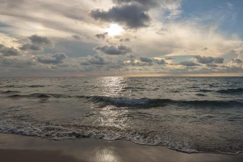 Sunset with great clouds Stock Photos