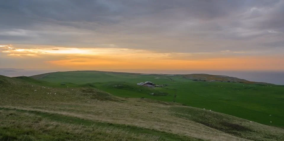 Sunset from Great Orme's Head coastline Stock Photos