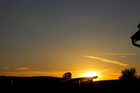 Sunset in the great plains Stock Photos