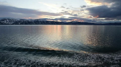 Sunset in the Greenland Stock Footage 68378405