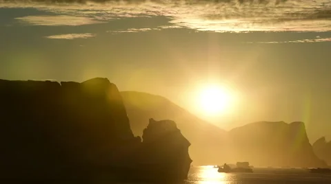 Sunset in the Greenland Video stock 68430615