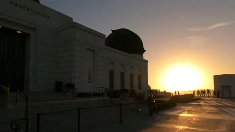 Sunset at the Griffith Observatory Stock Footage 149696505