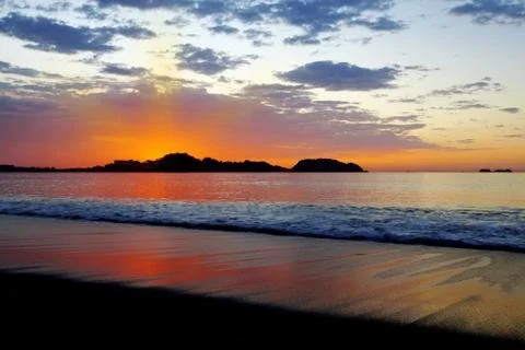 Sunset in Guanacaste Stock Photos