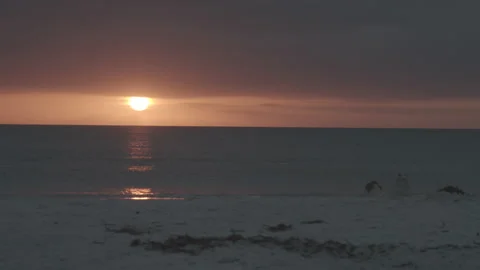 Sunset gulf beach time lapse Stock Footage 170572627