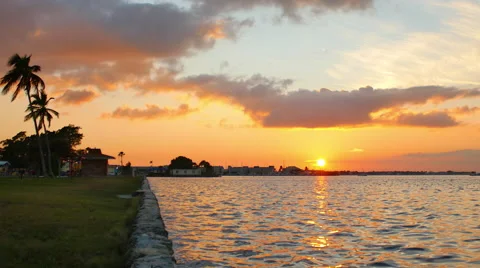 Sunset on the Gulf of Mexico Stock Footage 45834129