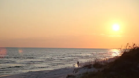 Sunset on the Gulf of Mexico Stock Footage 48700275