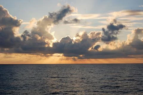Sunset in the Gulf of Mexico Stock Photos