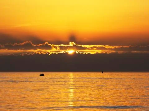 Sunset on the Gulf of Mexico Stock Photos