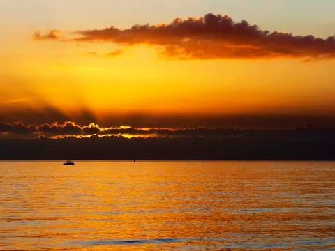 Sunset on the Gulf of Mexico Stock Photos