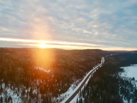 Sunset at the gunflint trail Stock Photos