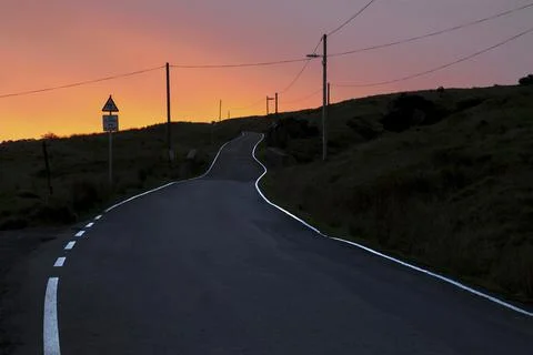 Sunset on Gwrhyd mountain Stock Photos
