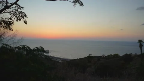 Sunset in Haifa, watching from Mount Carmel Vidéo 223337410