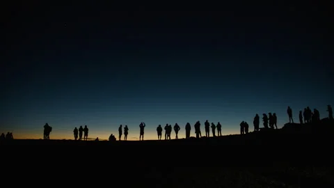 Sunset at Haleakala, Kaui Vídeo Stock 345751981