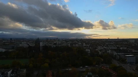 Sunset in Hamburg, Germany. Stock Footage 164865015