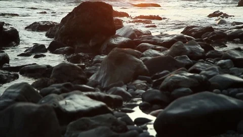 Sunset in harbor cove Stock Footage 77578547