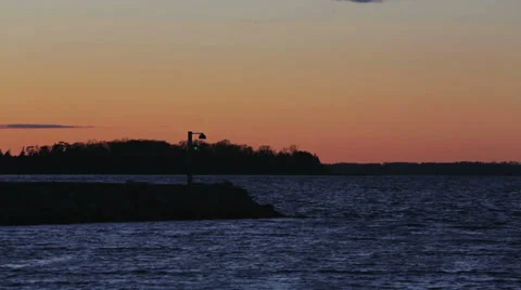 Sunset harbor Stock Footage 37205710