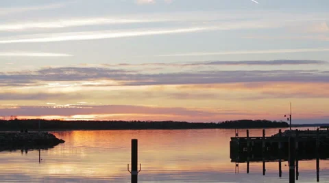 Sunset harbor Stock Footage 37227443