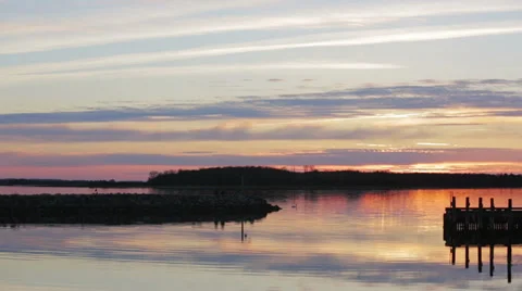 Sunset harbor Stock Footage 37227596