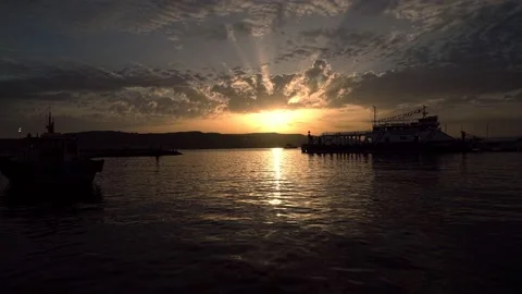 Sunset at the Harbor 動画素材 148379080