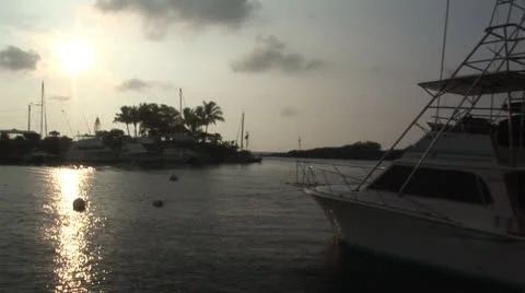 Sunset on the Harbor in Hawaii Stock Footage 22769969