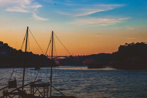 SUNSET IN HARBORSIDE Stock Photos