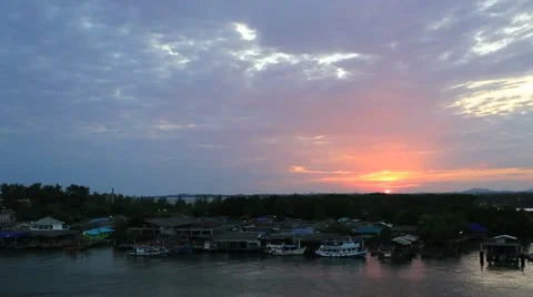 Sunset Harbour Stock Footage 55753844