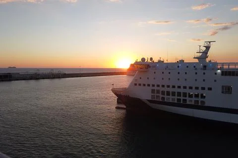 Sunset in Harbour Stock Photos