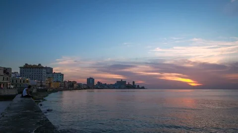 Sunset in Havana, Cuba Video stock 78673627
