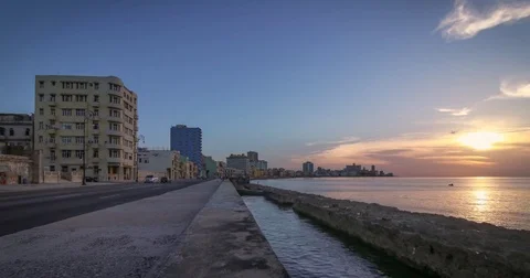 Sunset in Havana, Cuba Video stock 78673780
