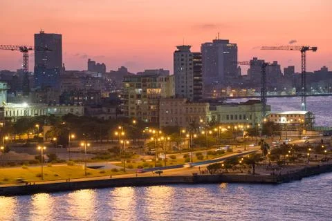 Sunset in Havana Stock Photos